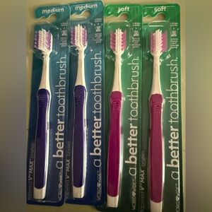 🪥 4-Pack “A Better Toothbrush” – Tapered V™ MAX Bristles (Soft & Medium)